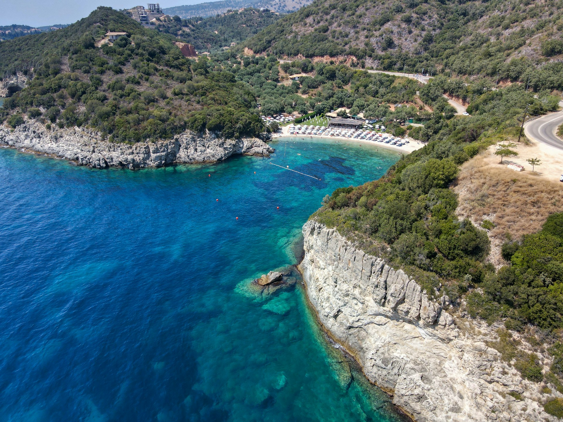 sivota beach from above