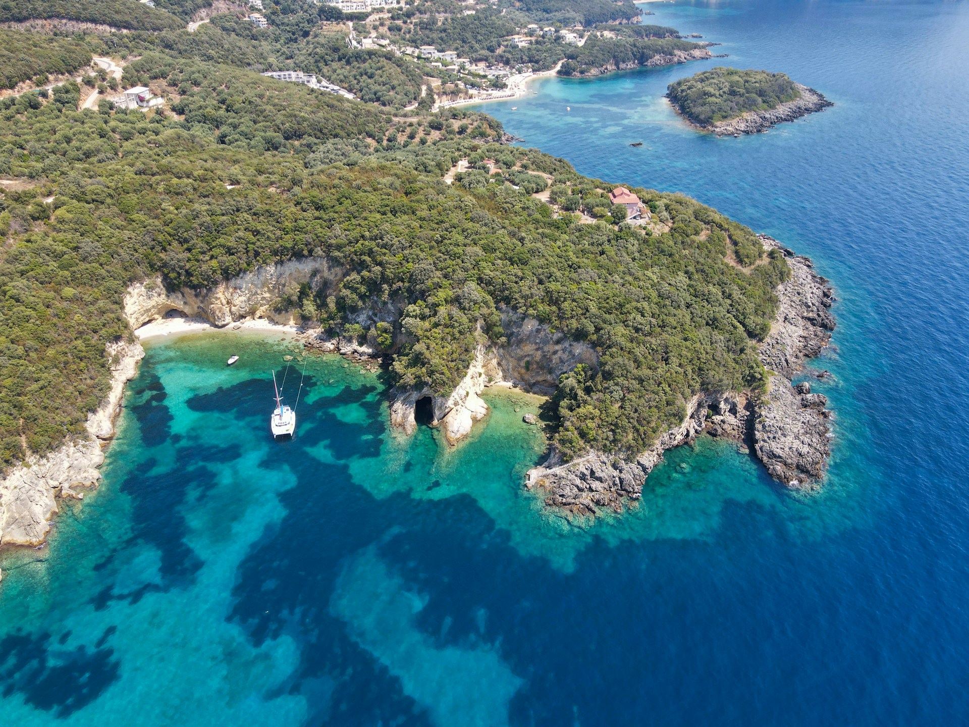 sivota sea view from above
